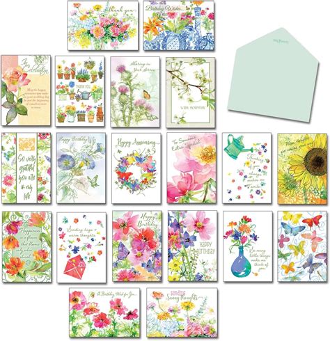 Amazon Leanin Tree Blooms And Butterflies Greeting Cards