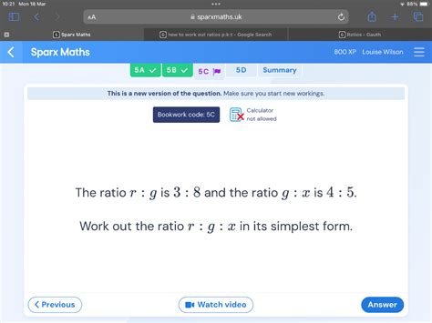 Solved 10 21 Mon 18 Mar 3 Sparxmaths Uk Sparx Maths How To Work