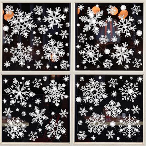 Amazon KatchOn Snowflake Window Clings For Glass Windows 236