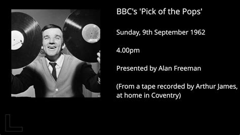 Bbc Pick Of The Pops 9th September 1962 With Alan Freeman Rare