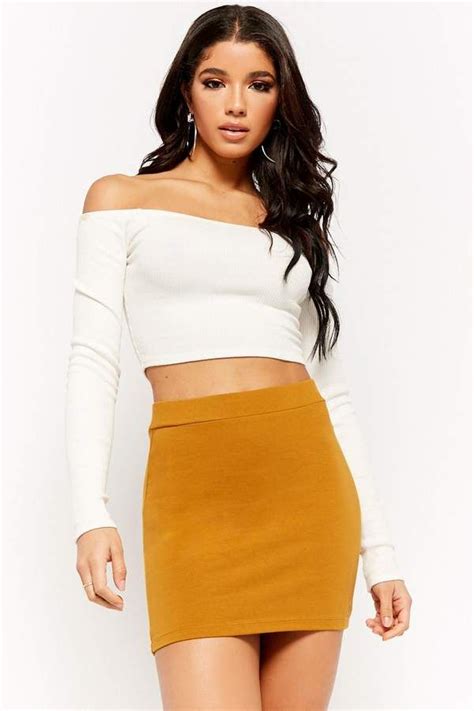 Forever 21 Stretch Knit Mini Skirt Mini Skirts Skirts Fashion