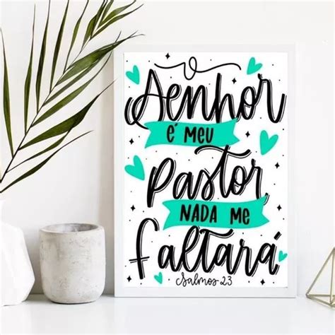 Quadro Evang Lico O Senhor O Meu Pastor X Cm Vidro