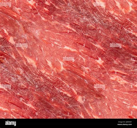 Seamless Fresh Meat Background Raw Uncooked Red Beef Meat Texture