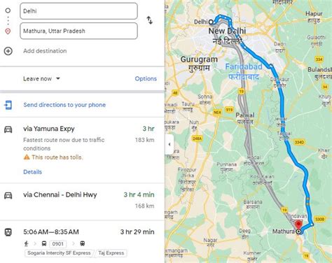 Delhi to Mathura Distance by Road, Bus Ticket, Train, Flights Time