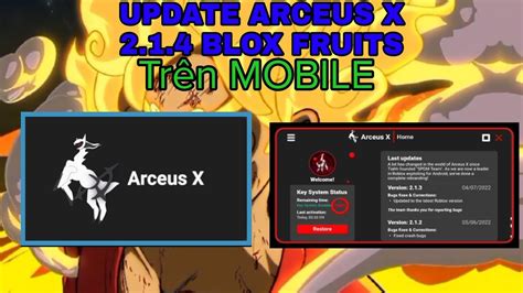 ROBLOX Update Arceus X 2 1 4 Script Hack Blox Fruits Mobile Trên Điện