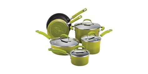 Rachael Ray Hard Enamel Nonstick 10pc Cookware