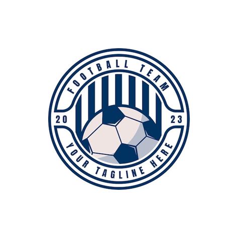 Plantilla de diseño de vector de insignia de logotipo de club de fútbol