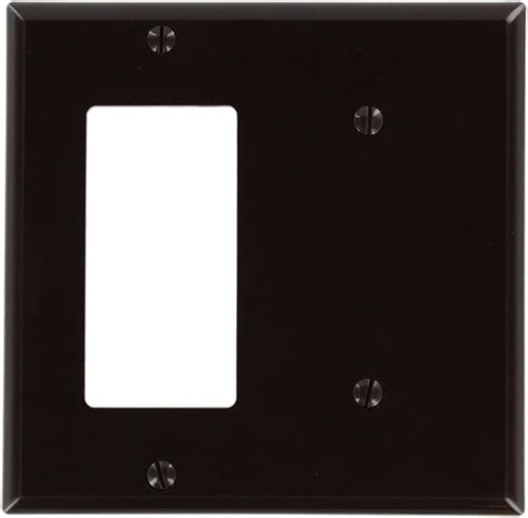 Leviton 80708 2 Gang 1 Blank 1 Decora Gfci Device Combination Wallplate Standard Size Brown