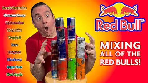 Mixing Every Red Bull Together Mixing All The Red Bulls Flavors