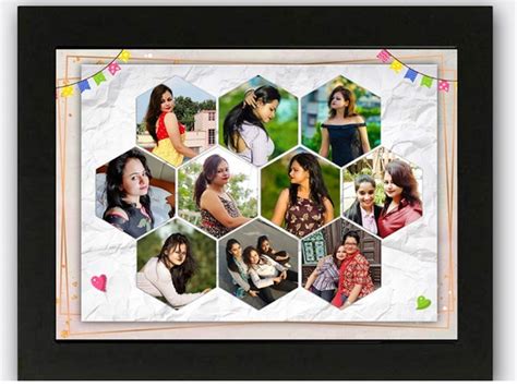 plastic black birthday gift photo frame  decoration size