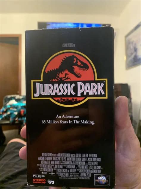 JURASSIC PARK BY Steven Spielberg VHS 1993 Top Of Cover Is Missing