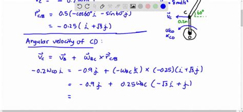 SOLVED If Member A B Has The Angular Motion Shown Determine The