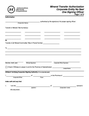 Fillable Online Isc Mineral Transfer Authorization Fax Email Print