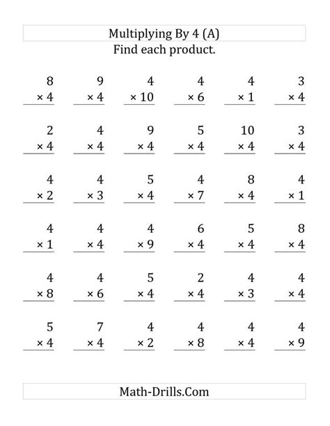 Multiplication Facts Worksheets 1 10 Multiplication Worksheets