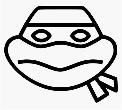 Ninja Turtle Face Outline