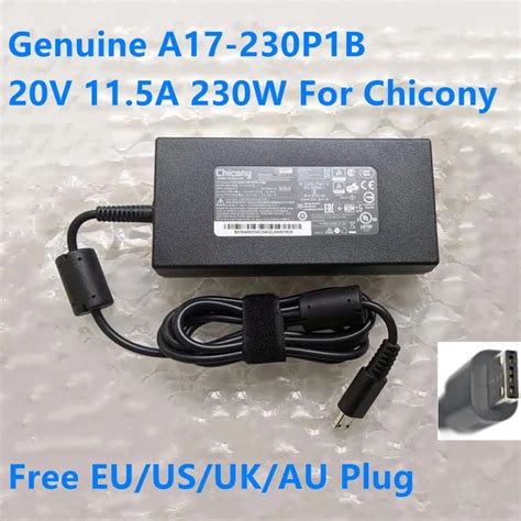 Genuine Chicony 20v 11 5a 230w A17 230p1b A230a037p Ac Adapter For Msi