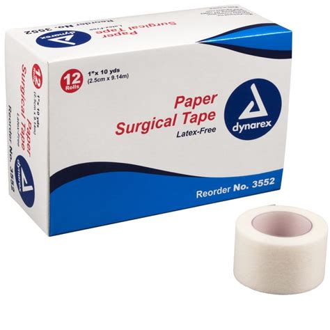 Dynarex Paper Surgical Tape 1″ X 10yds 12pcsbox T Pro Tattoo Supply