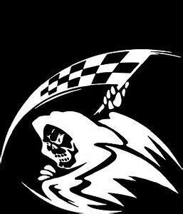 Amazon.com: Grim Reaper Racing Flag Vinyl Car Decal: Arts, Crafts & Sewing