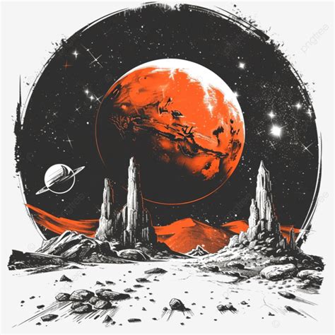 Planet Mars Doodle Space Wars Planet Mars Doodle PNG Transparent