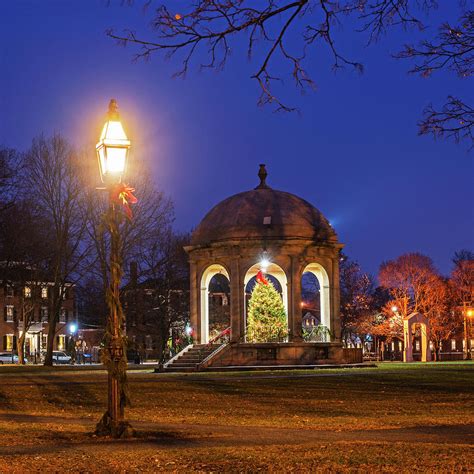 Salem Commons Christmas Tree 2017 Salem Ma Light Square Photograph By