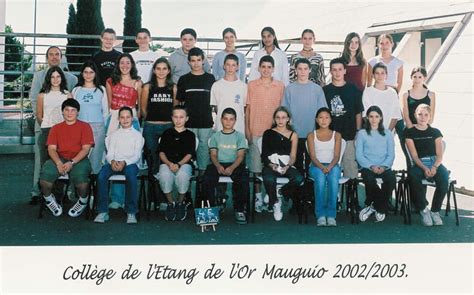 Photo de classe 4E de 2002 Collège L etang De L or Copains d avant