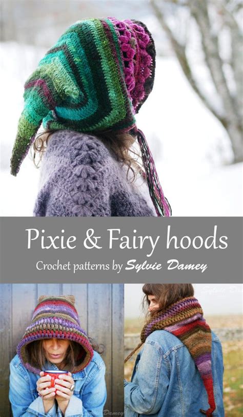 2 CROCHET Elf Hoods PATTERNS In PDF Pixie Fairy Hats For Adults And