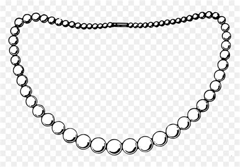 Black And White Pearl Necklace Clipart Hd Png Download Vhv