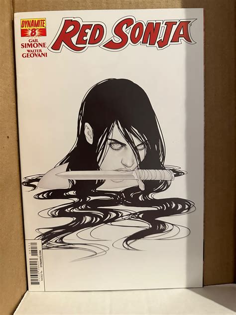 Red Sonja 8 HTF FRISON RARE INCENTIVE Variant Black And White Cover