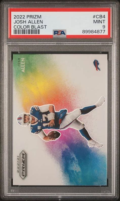 Josh Allen 2022 Prizm CB 4 Color Blast SSP PSA 9 Price Guide