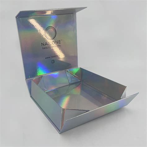 Custom Printed Holographic Rigid Foldable Magnetic Closure Gift