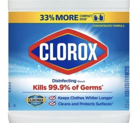 Printable Clorox Bleach Label