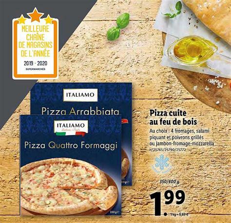 Promo Pizza Cuite Au Feu De Bois Italiamo Chez Lidl Icatalogue Fr