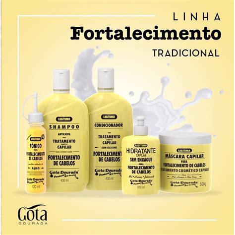 Kit Fortalecimento Gota Dourada Anticaspa Queda E Seborreia Shopee Brasil