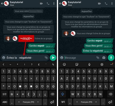 Rendre Le Texte Du Chat Whatsapp Italique Gras Ou Barr Easytutoriel