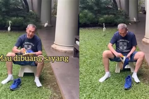 Viral Video Bos Tol Jusuf Hamka Perbaiki Sepatunya Yang Jebol Tuai