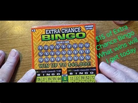 Extra Chance Bingo In Colorado Scratch Off Tickets Youtube