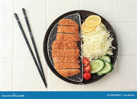 Japanese Deep Fried Pork Or Tonkatsu Set Stock Image Image Of