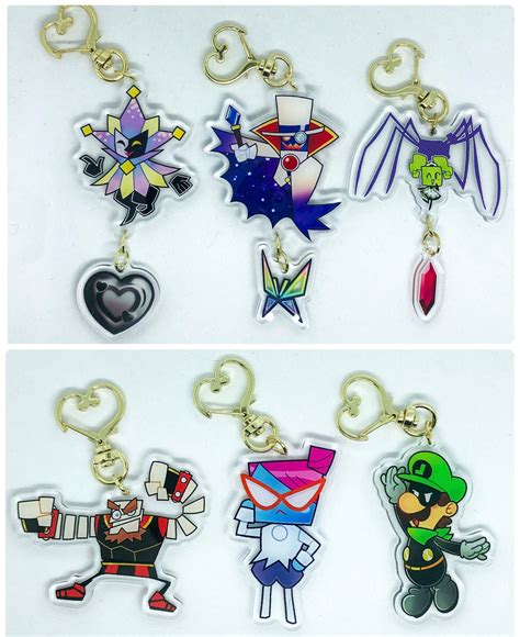 2 5 Double Sided Cryptid Acrylic Keychains Cryptid Keychain Acrylic