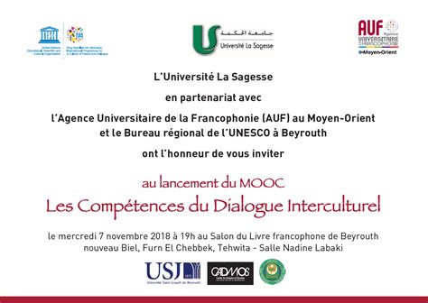 Lancement Du Mooc « Les Compétences Du Dialogue Interculturel Auf