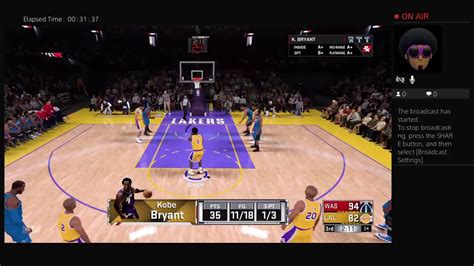 Nba2k18 Kobe Bryant Mycareer 00 01 Lakers Youtube