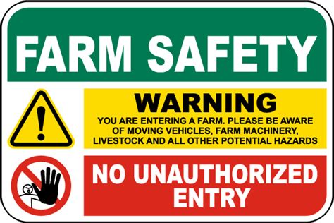 Farm Safety Sign Save 10 Online