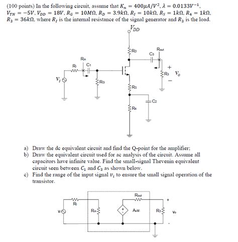 100 Points In The Following Circuit Assume That