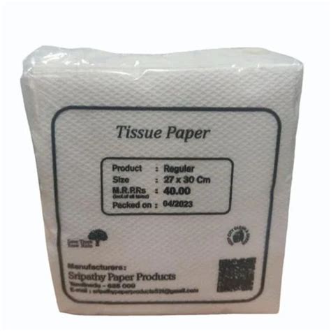 15 Gsm Moisy Premium Soft Tissue Paper 27x30 Cm At Rs 40pack In