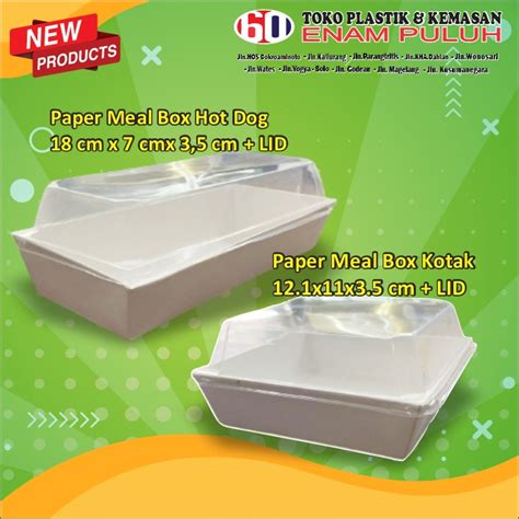 Jual Paper Meal Box Lid Mika Paper Lunch Box Burger Box Box Hot