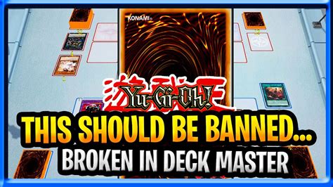 This Yugioh Card Should Be Banned Literally Broken For Deck Master