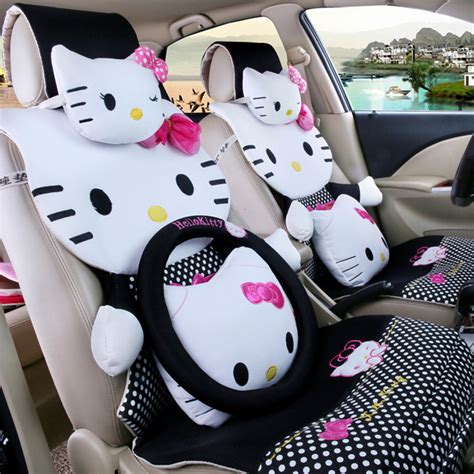 for summer polka dot hello kitty car seat covers full set animal ...