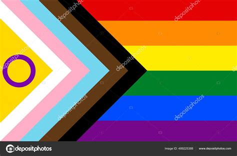 Top View Flag Lgbtq Progress Pride Intersex Inclusion Flagpole Plane