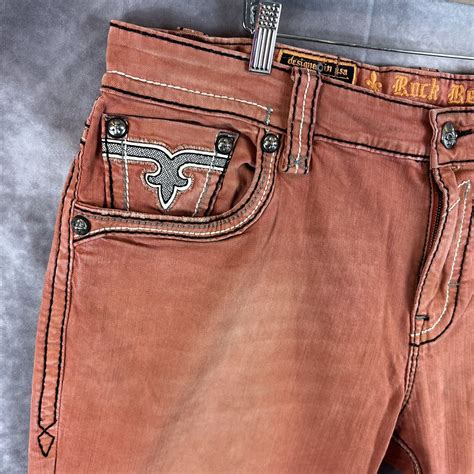 Rock Revival Jeans Jacoby Straight Men S X Burnt Orange Euc Ebay