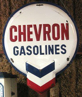 Vintage Chevron Gasoline Sign