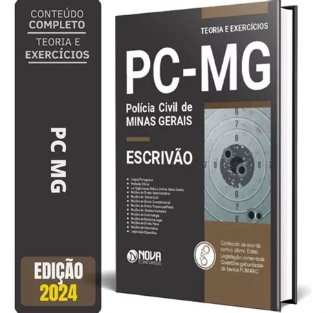 Apostila Pc Mg 2024 Escrivão Parcelamento sem juros